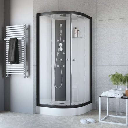 Megabad Profi Collection Planplus Home complete shower round shower 90 x 90 x 215 cm MBAFDMRS