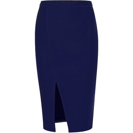 Blauw elektrisch kokerrok van imitatiemouflon