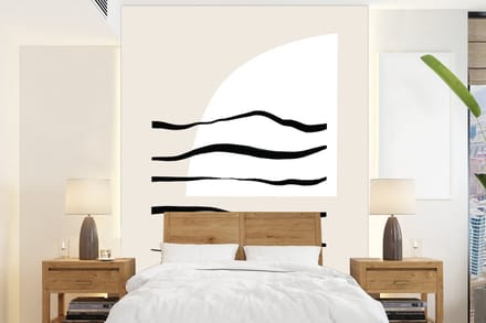 Behang - Fotobehang Abstract - Lijn - Pastel - Breedte 160 cm x hoogte 220 cm