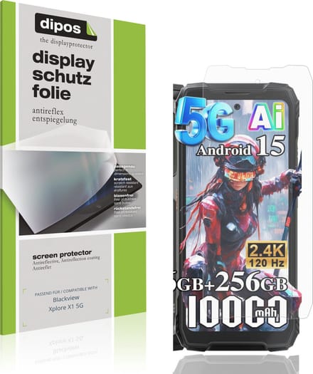 dipos – 4x Matte Beschermfolie geschikt voor Blackview Xplore X1 5G | Krasbestendige & antireflecterende Screenprotector Ultra-Thin