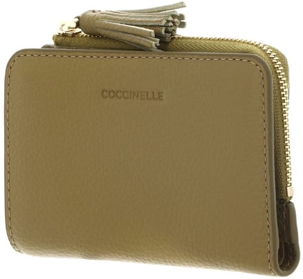 COCCINELLE Leren portemonnee Tassel Wallet Seagrass kaki