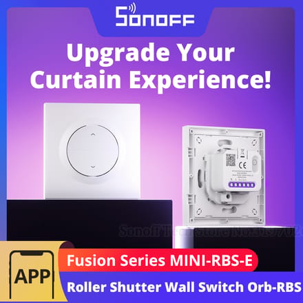 SONOFF Orb-RBS Fusion Series Matter Over WiFi Smart Roller Shutter-wandschakelaar MINI-RBS-E Nauwkeurige percentage-aanpassing Werkt met Google Home Alexa AppleHome