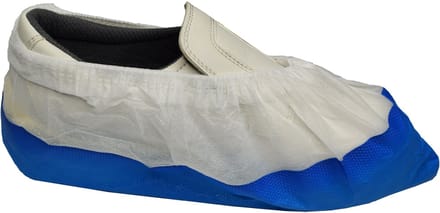 Overschoenen blauw / wit - 50 stuks - extra dik