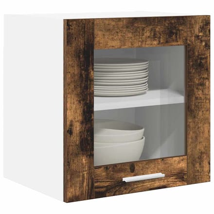 vidaXL - Hangkast - Gerookt - eiken - 40 - x - 31 - x - 40 - cm - Bewerkt - hout