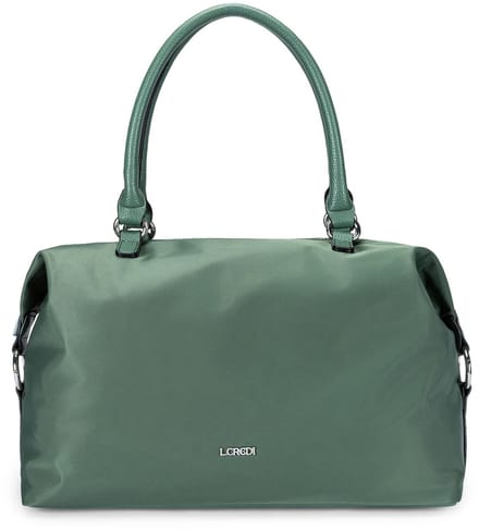L.CREDI schoudertas Stravel Shopper Deep Green olijfgroen