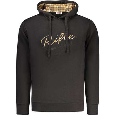 Rifle Zwarte Katoenen Mannen Sweatshirt