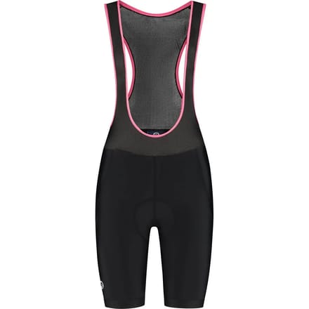 Rogelli Core Korte Fietsbroek Dames - Bretels - Zwart Roze - XL