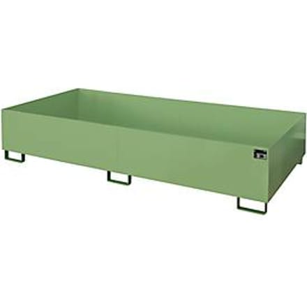 Stellinglekbak type RW/RW 2700-3, zonder rooster, groen RAL6011