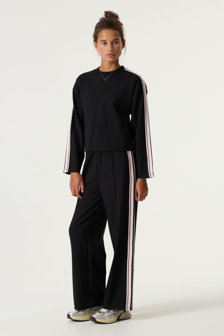 GARCIA Meisjes Effen Sweater Zwart Lange mouw