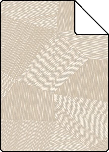 Proefstaal Origin Wallcoverings behang grafisch 3D motief gebroken wit - 26,5 x 21 cm - 347986-S