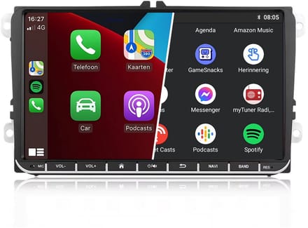 CarPlay autoradio voor Volkswagen Transporter Multivan T6 | 2015 t/m 2019 | Draadloos Apple CarPlay & Android Auto | Denago | 9 Inch Touchscreen | Bluetooth & Wifi
