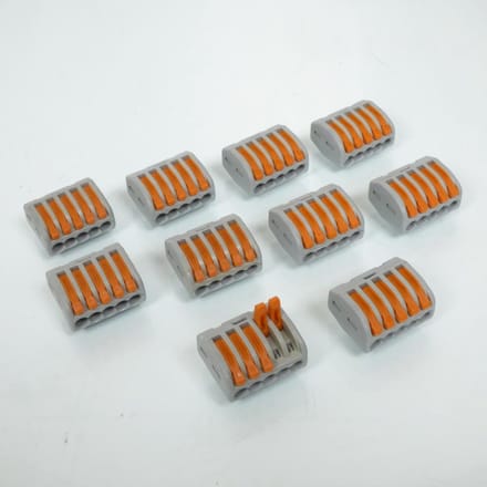Hendelconnector Wago 5-voudig elektrisch aansluitblok van 0,08 tot 2,5mm² voor kabelboom