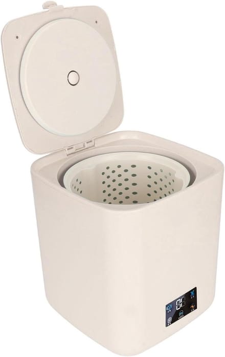 Draagbare Wasmachine - Mini Wasmachine - Klein Huishouden - Volledig Automatisch - 7 Liter - Beige