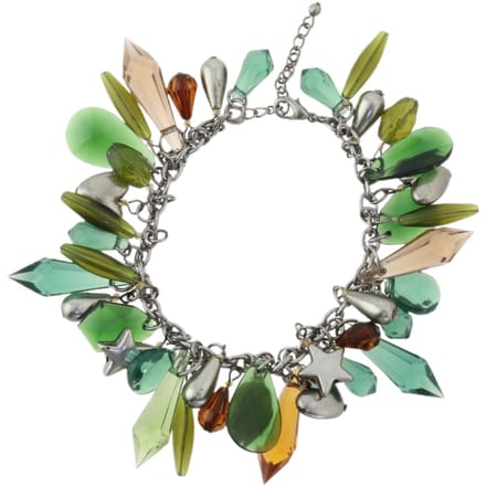 Behave - Bedelarmband groen met hangers - Speels detail - Boho stijl