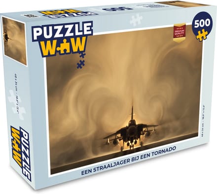 Puzzel Een straaljager bij een tornado - Legpuzzel - Puzzel 500 stukjes
