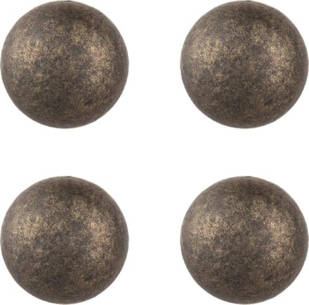 Clayre & Eef Deurknop Set van 4 Ø 2 cm Bruin IJzer