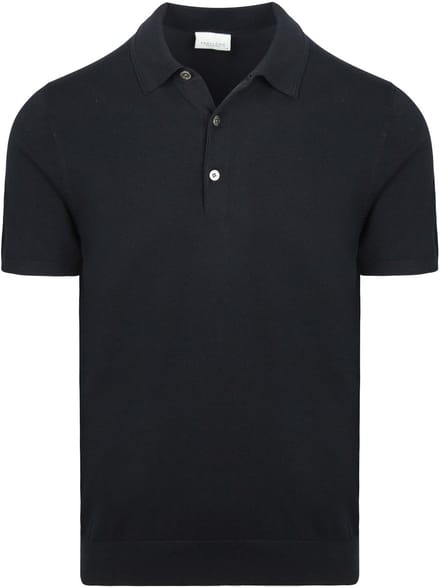 Profuomo Knitted Poloshirt Donkerblauw (navy) - Maat M - Heren