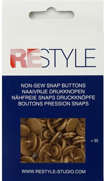 Naaivrije plastic drukknopen 12,4 mm, 30 stuks