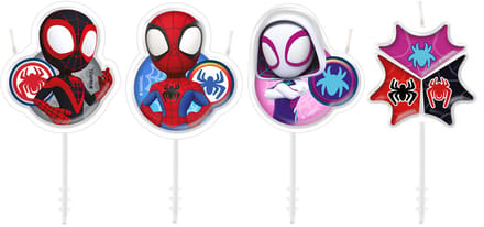DEKORA - 4 Spidey and Friends verjaardagskaarsen