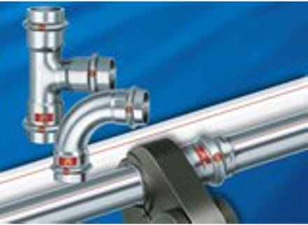 Viega Prestabo T-piece 42 x 1/2" x 42 mm galvanized steel
