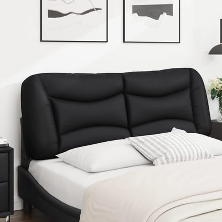 vidaXL - Hoofdbordkussen - "Hvar" - 140 - cm - kunstleer - zwart