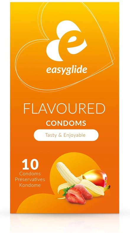 EasyGlide - Condooms met Smaakjes - Condooms met Glijmiddel - 10 stuks