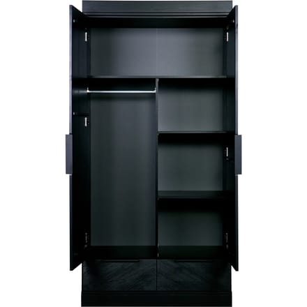 WOOOD Connect kast legplanken 2-Deurs Met Lade - Melamine - Zwart