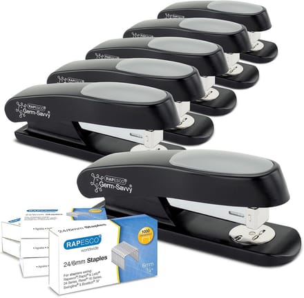 6x Duurzame Nietmachine Set met 6000 Nietjes - Antibacterieel & 20 Vel Capaciteit