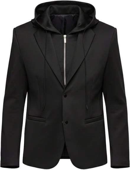 OMBRE Blazer - Regular Fit - Lange Mouw - Knopen Zwart M