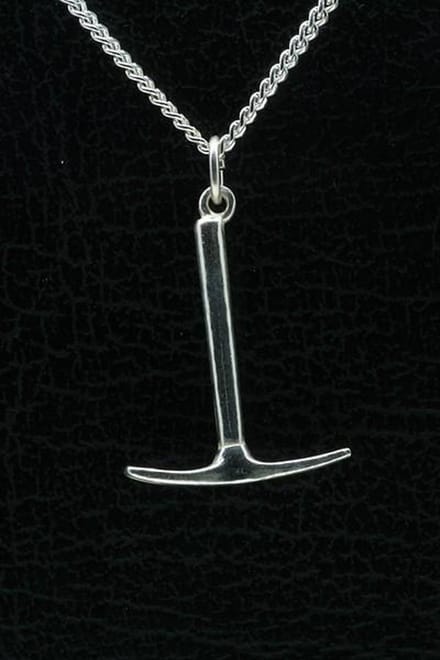 Zilveren Pikhouweel ketting hanger - 2