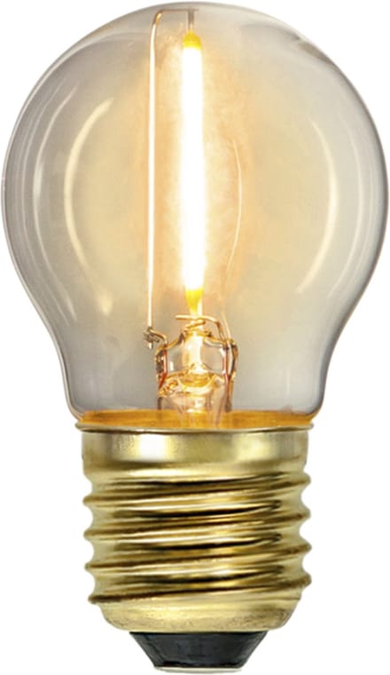 Kogellamp - E27 - 0.8W - Super Warm Wit <2200K - Filament - Helder