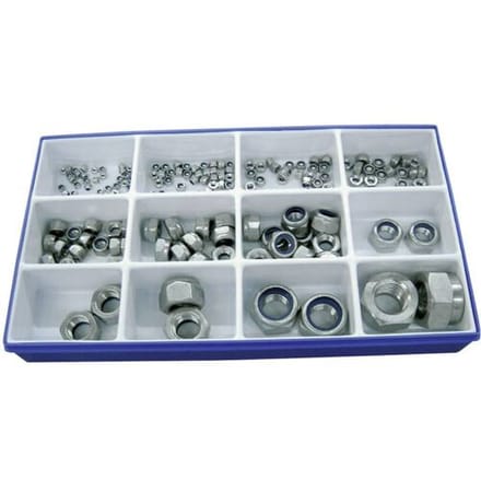TOOLCRAFT DIN 985 - A2 Assortiment veiligheidsmoeren Inhoud 161 stuk(s)
