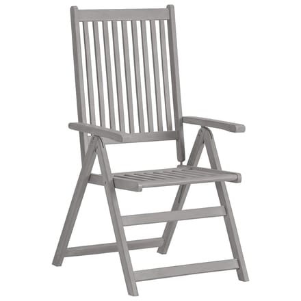 vidaXL - Tuinstoelen - 2 - st - verstelbaar - met - kussens - massief - acaciahout