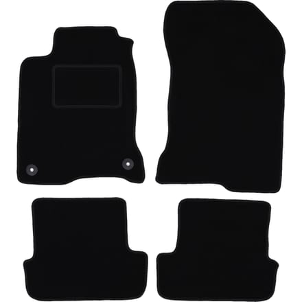 Zwarte veloursmatten voor: Renault Laguna III coupé (2007-2015)
