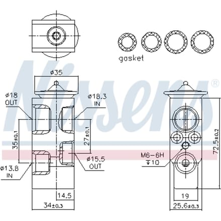 Airco ventiel NISSENS 999379