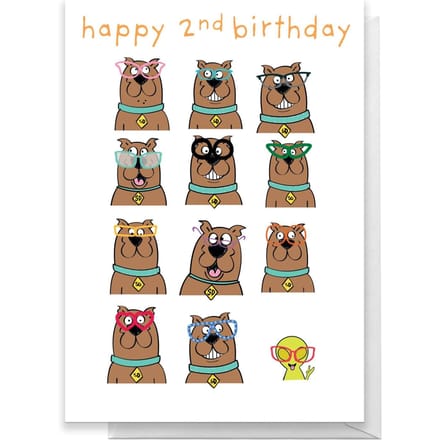 Scooby Doo 2nd Birthday Greetings Card - Standard Card