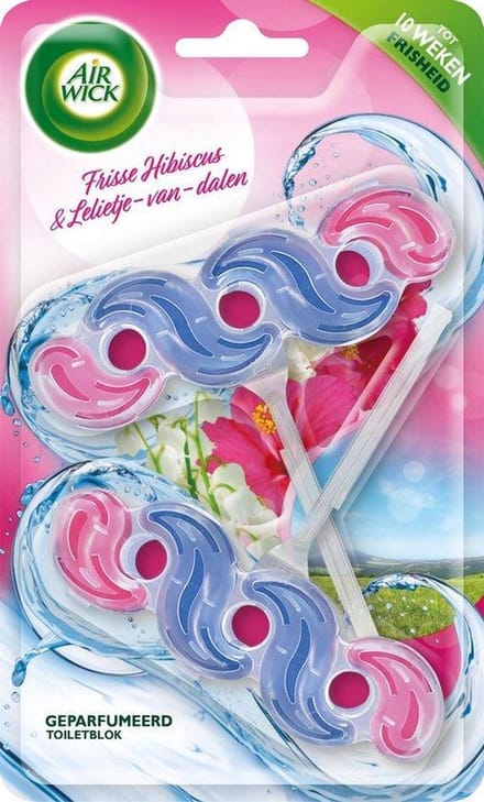 Air Wick Wave Frisse Hibiscus Toiletblok - Duopack