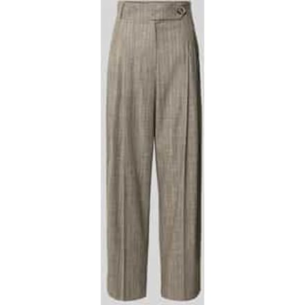 Wide fit stoffen broek van viscosemix met bandplooi, model 'Massimo'