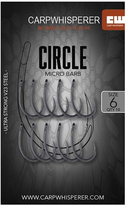 Carp Whisperer - Circle Haak - 10 stuks - Haak Maat: 8 - Barbless