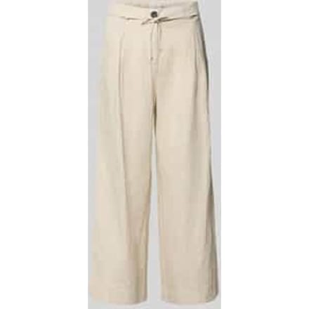 Linnen broek met strikceintuur