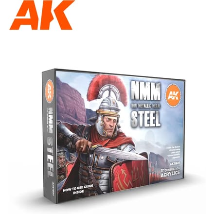 AK interactive AK11601 - Non Metallic Metal: Steel - 6 x 17 ml