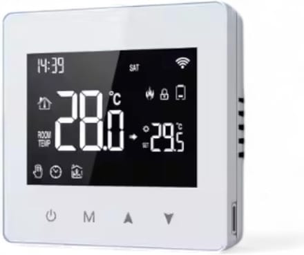 Thermostaat voor cv - Draadloos met Wifi - Met App - Wit