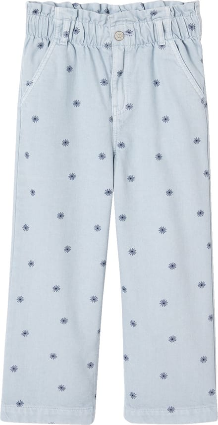 Vertbaudet Wijde paperbag-broek met bloemen meisjes