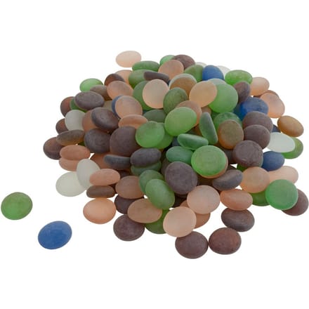VBS Glazen Dreuzelstenen "Kleurrijk Opaak", 1 kg, Ø 1,8 cm