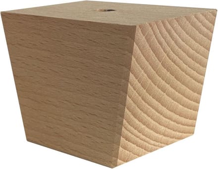 FLE - Meubelpoot vierkant 7 bij 4,5 cm en hoogte 5 cm van massief hout