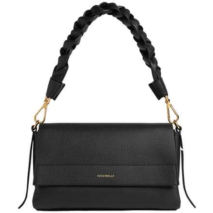Coccinelle Boheme Grana Double - Schoudertas 26 cm (noir, cognac)