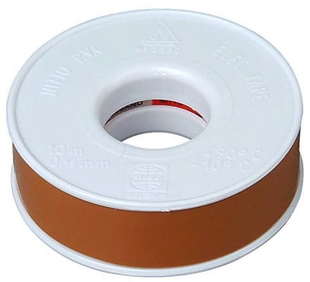Isolatietape 10 m lang 15 mm breed bruin