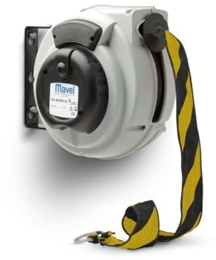 MAVEL Roll Compact Afzetlint Geel-Zwart op Automatische haspel 20 meter