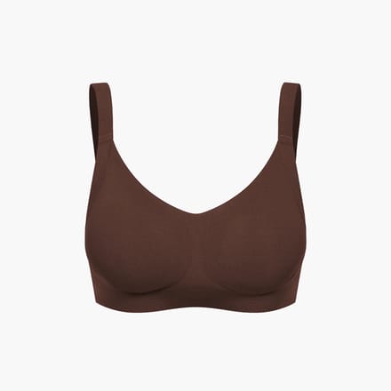 cfab - Naadloze compacte push-up bh - Bruin - M - BH Zonder Beugel Voorgevormd - Ondergoed - Naadlos