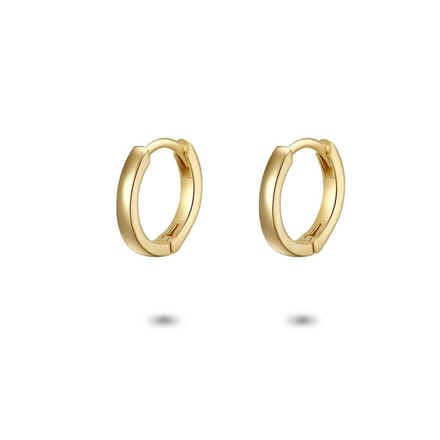 Twice As Nice Oorbellen in 18kt verguld zilver, oorring, 11 mm